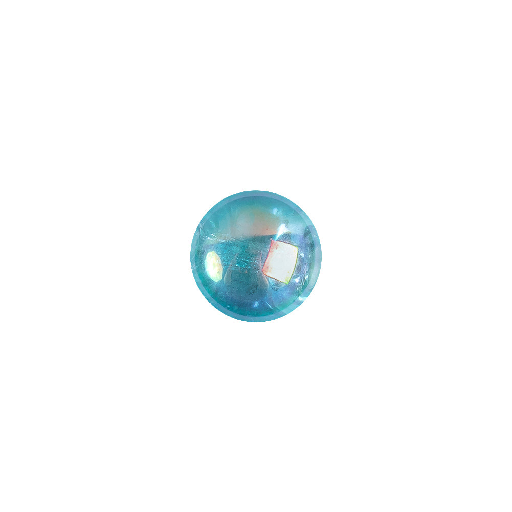 European AB Blue Self Back Glass Button - 16L/10mm