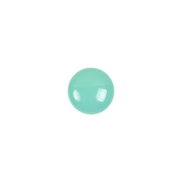 European Blue Green Self Back Glass Button - 16L/10mm