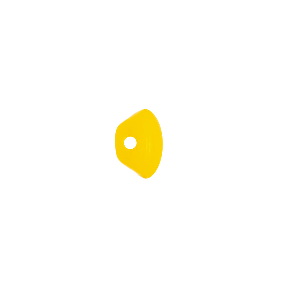European Yellow Self Back Glass Button - 16L/10mm Detail