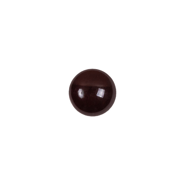 European Brown Half Domed Self Back Glass Button - 16L/10mm