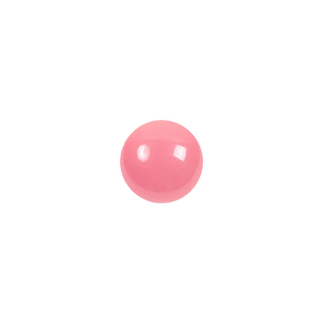 European Dark Pink Half Domed Self Back Glass Button - 16L/10mm
