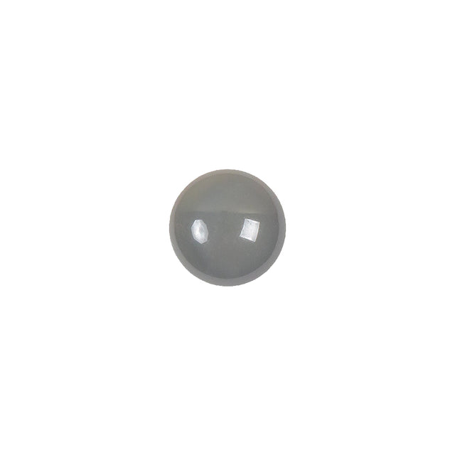 European Dark Gray Half Domed Self Back Glass Button - 16L/10mm