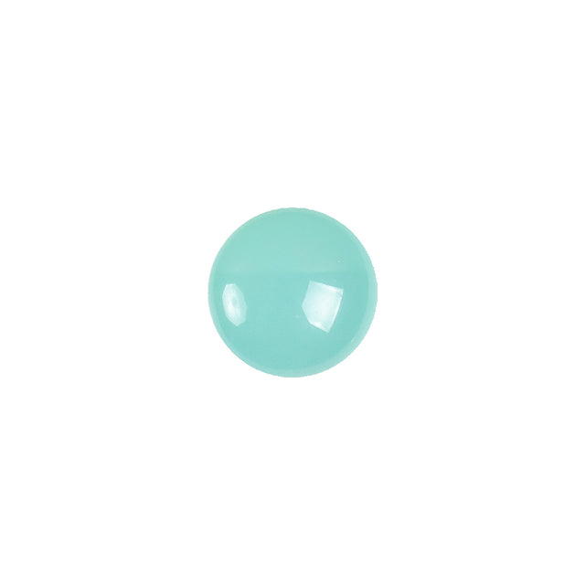 European Blue Green Self Back Glass Button - 18L/11.5mm