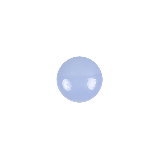 European Periwinkle Self Back Glass Button - 18L/11.5mm