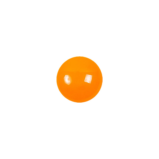European Orange Self Back Glass Button - 18L/11.5mm