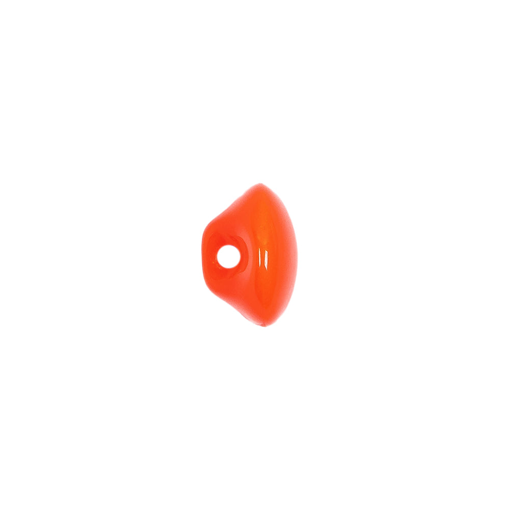 European Red Self Back Glass Button - 18L/11.5mm Detail