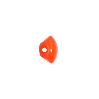 European Red Self Back Glass Button - 18L/11.5mm Detail