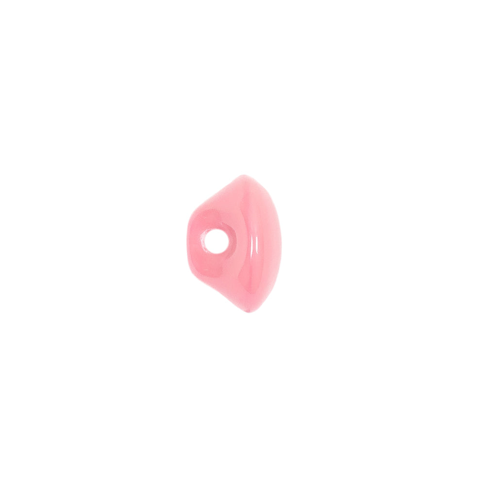 European Dark Pink Self Back Glass Button - 18L/11.5mm Folded