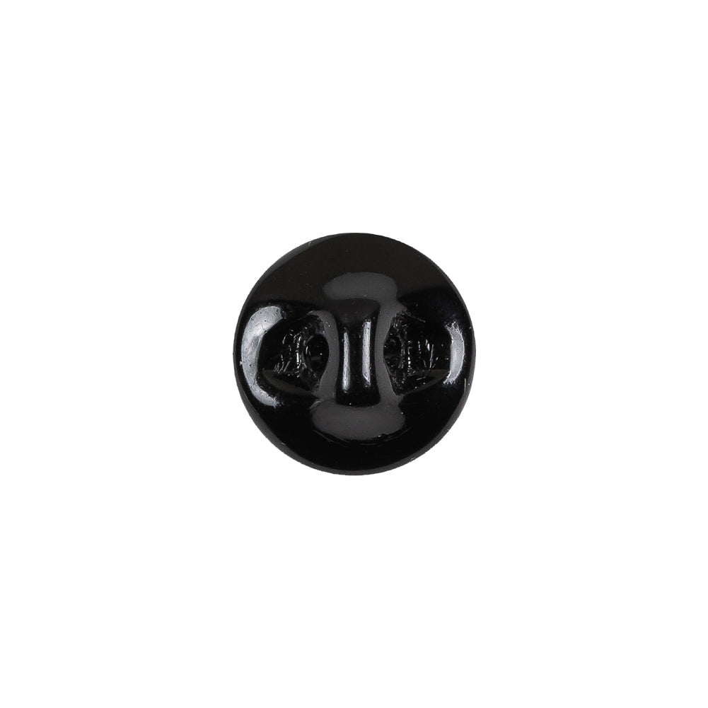 European Black Self Back Glass Button - 20L/12.5mm - Detail - Image 3 of 4