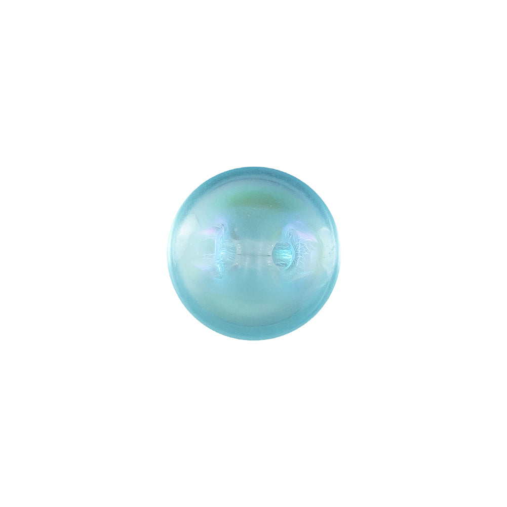European AB Blue Self Back Glass Button - 20L/12.5mm - Detail - Image 3 of 4