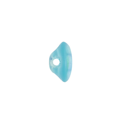European AB Blue Self Back Glass Button - 20L/12.5mm Detail