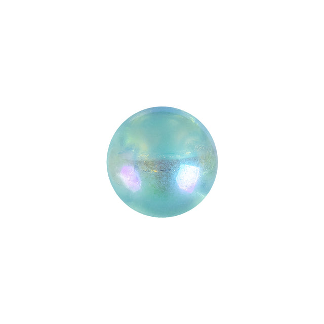 European AB Blue Self Back Glass Button - 20L/12.5mm
