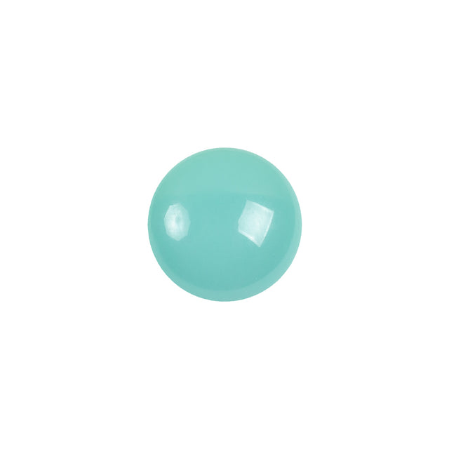 European Blue Green Self Back Glass Button - 20L/12.5mm