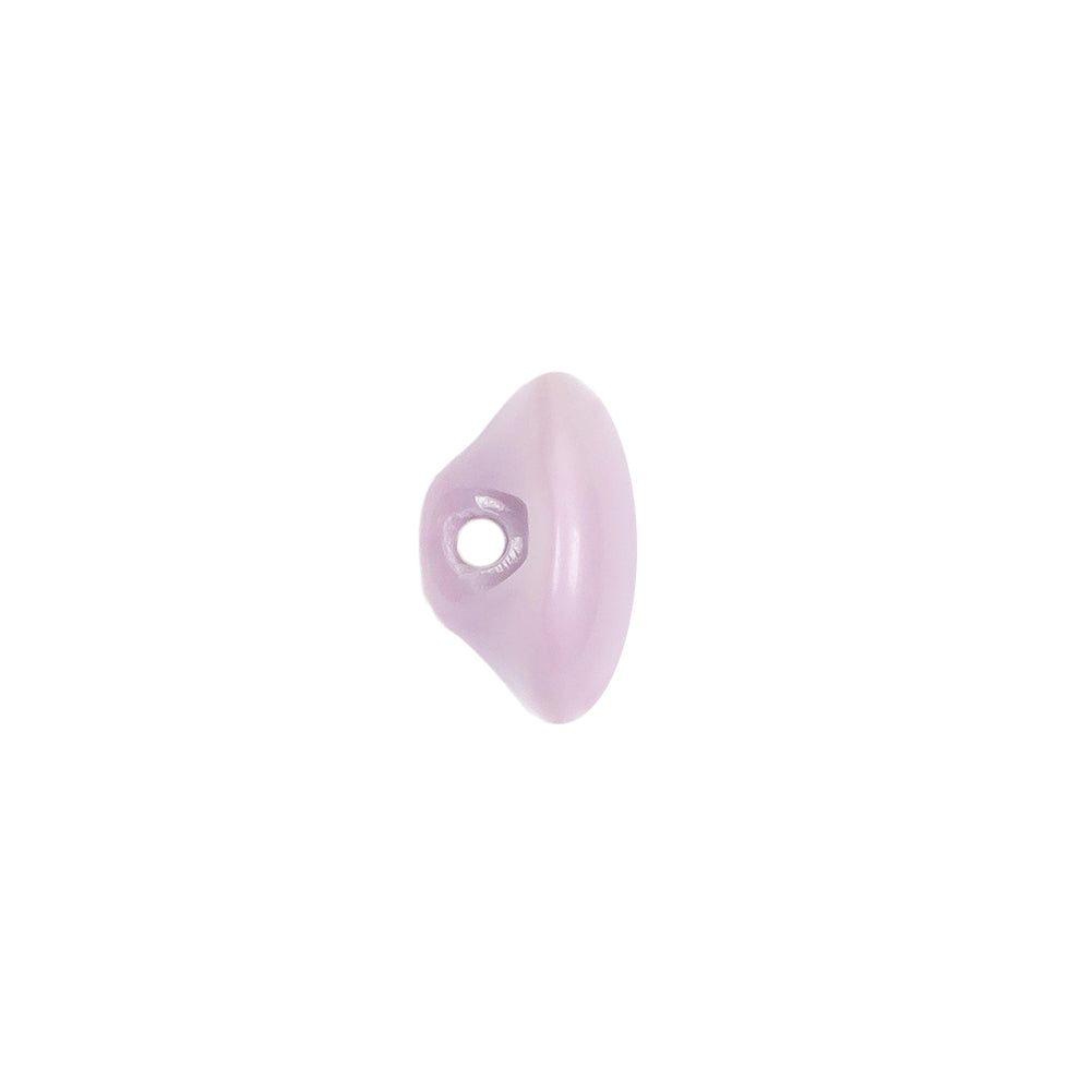 European Dark Lilac Self Back Glass Button - 20L/12.5mm Detail