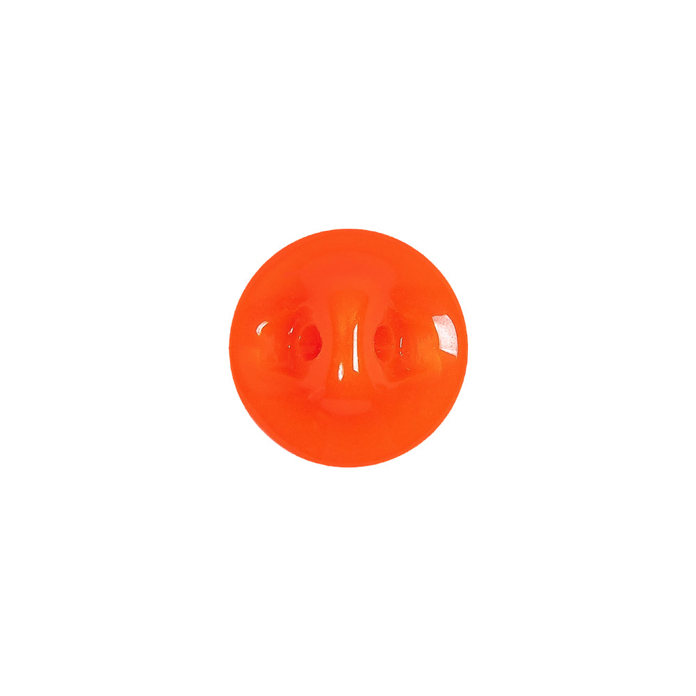 European Red Half Domed Self Back Glass Button - 20L/12.5mm - Detail - Image 3 of 4