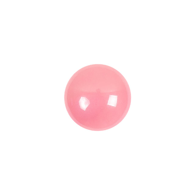 European Dark Pink Half Domed Self Back Glass Button - 20L/12.5mm