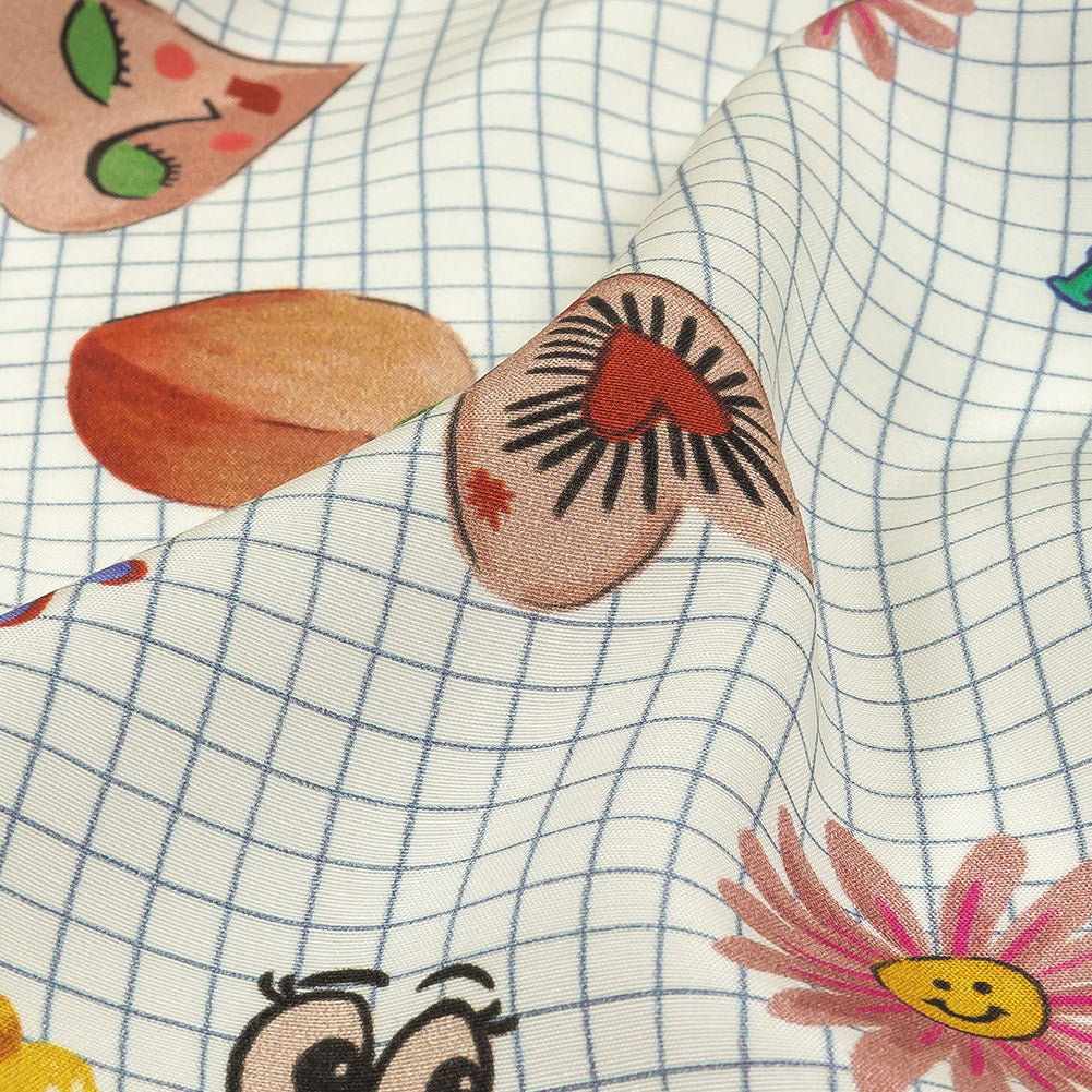 Mood Exclusive White Flash Sheet Viscose Poplin Detail