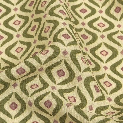 Mood Exclusive Green Mid Mod Mood Stretch Polyester Seersucker Detail