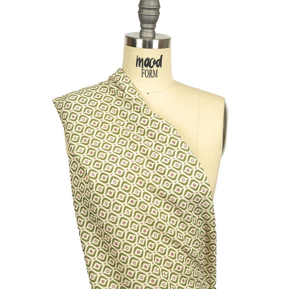 Mood Exclusive Green Mid Mod Mood Stretch Polyester Seersucker Drape