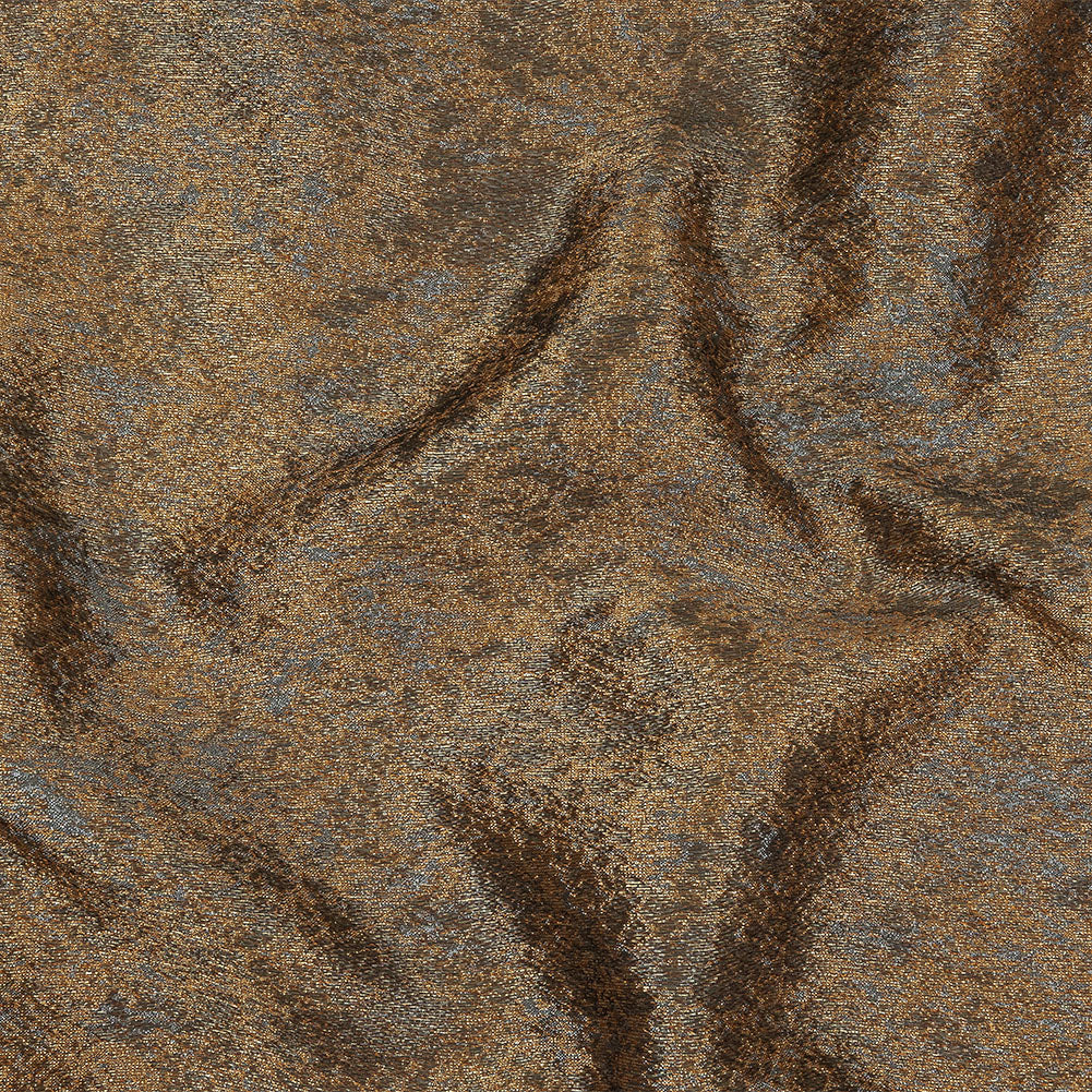 Pegasus Gold, Copper and Gunmetal Mottled Luxury Brocade