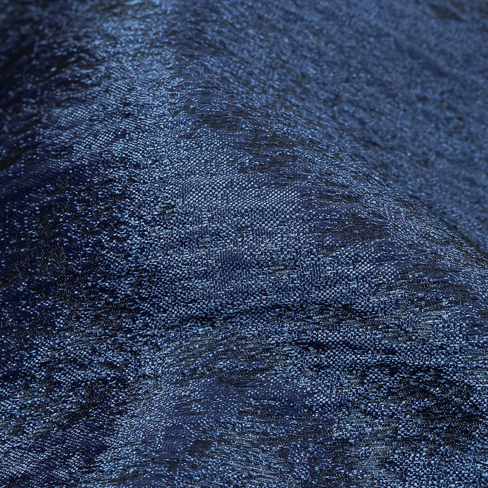 Pegasus Navy Mottled Luxury Brocade - Detail