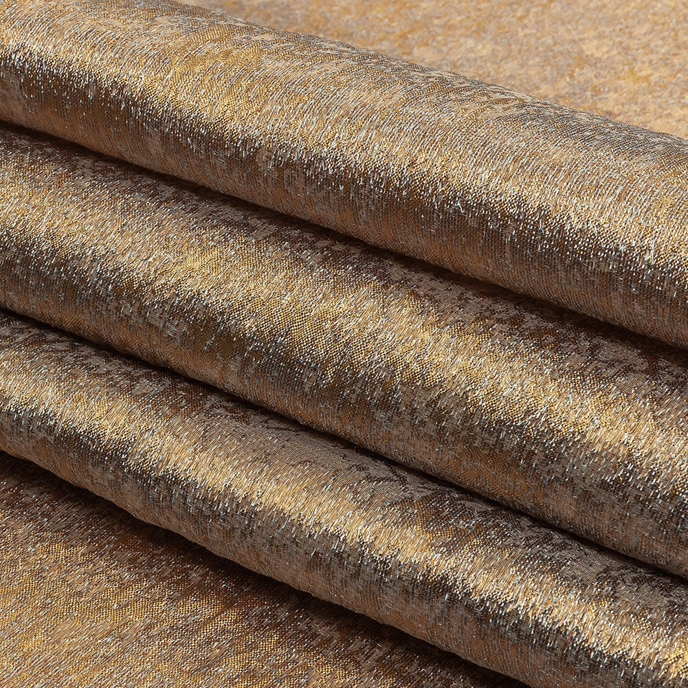 Pegasus Gold, Beige and Gray Mottled Luxury Brocade - Folded