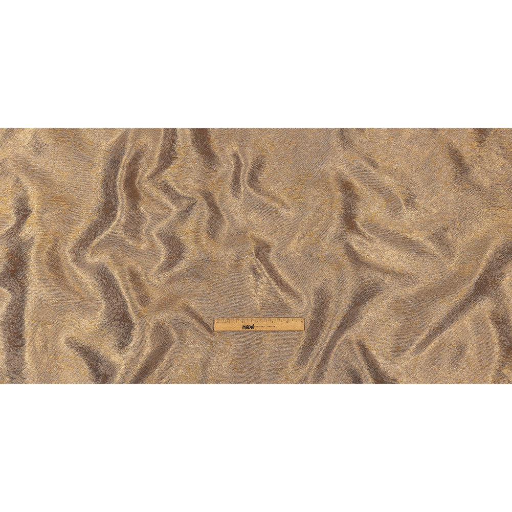 Pegasus Gold, Beige and Gray Mottled Luxury Brocade - Full