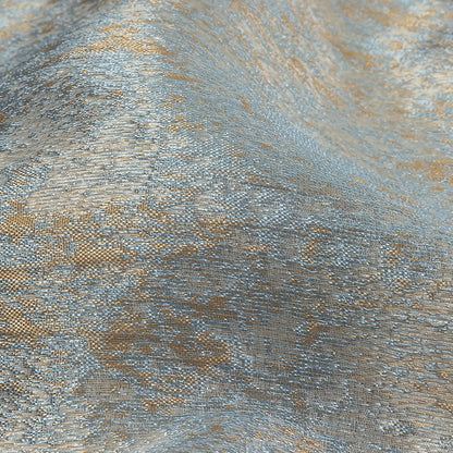 Pegasus Gold and Pale Blue Mottled Luxury Brocade