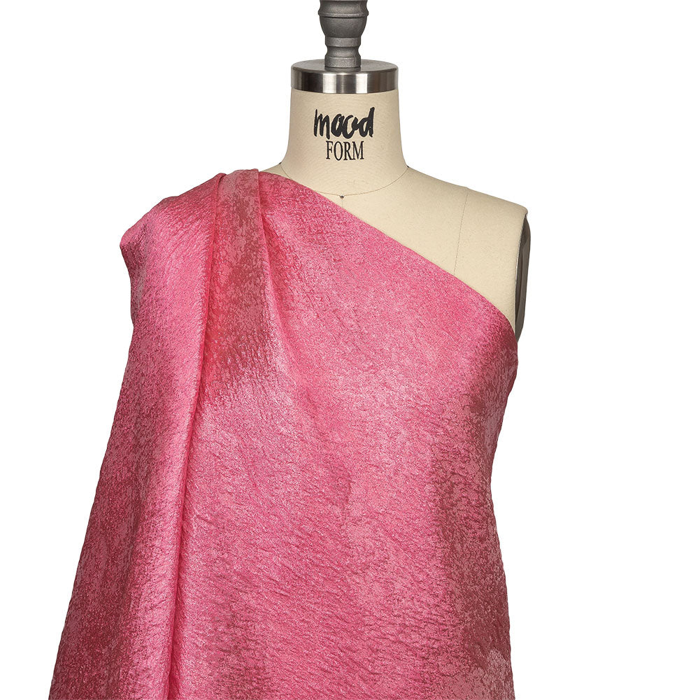 Pegasus Hot Pink Mottled Luxury Brocade - Drape
