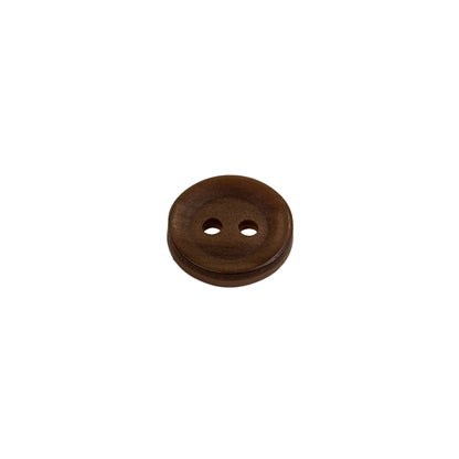 Shimmering Golden Brown 2-Hole Plastic Button - 18L/11.5mm Folded