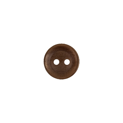 Shimmering Golden Brown 2-Hole Plastic Button - 18L/11.5mm