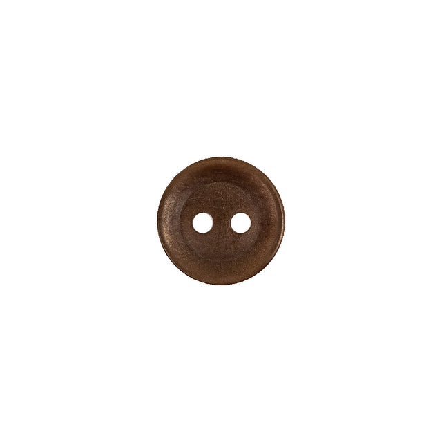 Shimmering Golden Brown 2-Hole Plastic Button - 18L/11.5mm