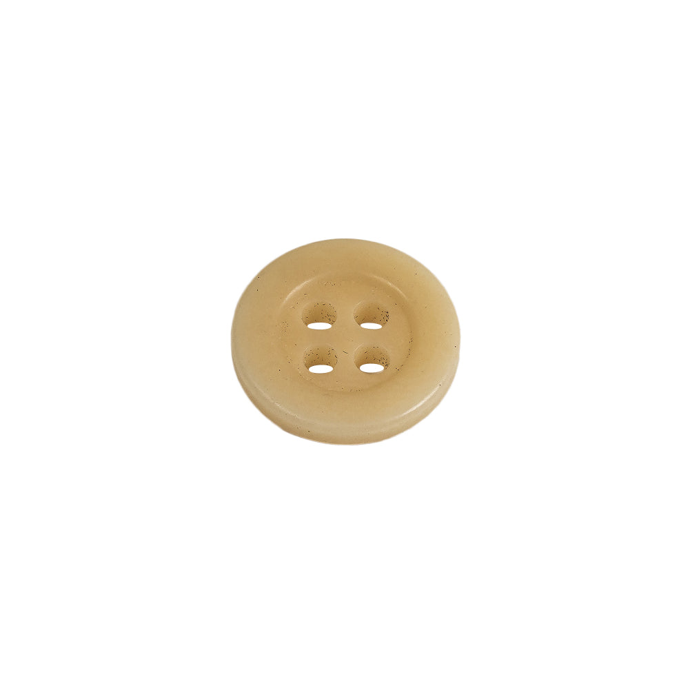 Beige 4-Hole Plastic Button - 20L/12.5mm Folded