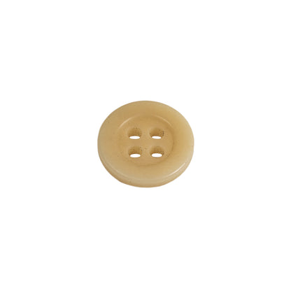 Beige 4-Hole Plastic Button - 20L/12.5mm Folded
