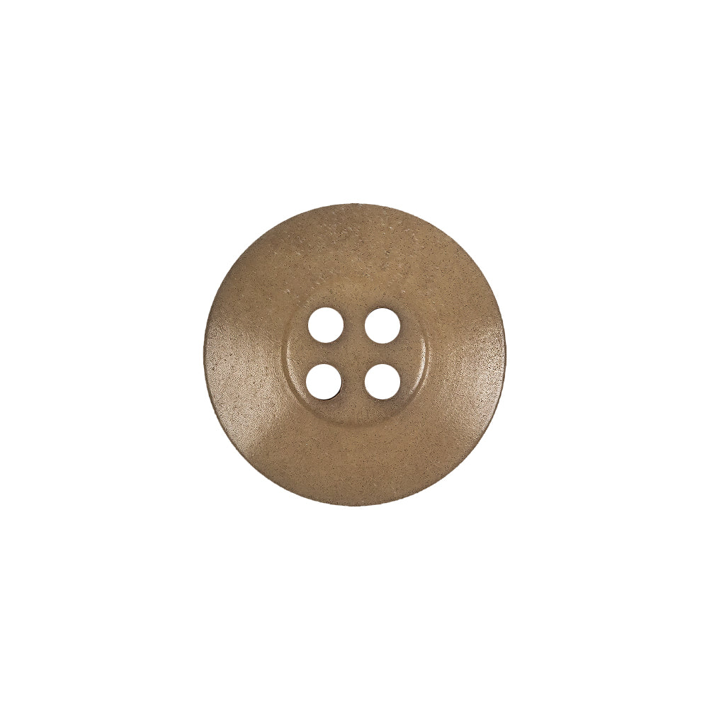 Beige Speckled 4-Hole Low Convex Plastic Button - 28L/18mm Detail