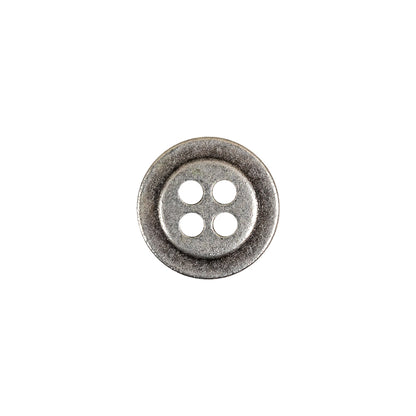 Aged Silver 4 Hole Metal Button - 20L/12.5mm Detail
