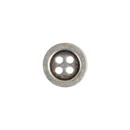 Aged Silver 4 Hole Metal Button - 20L/12.5mm