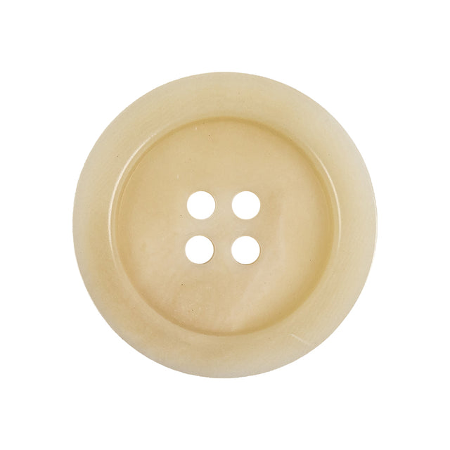 Italian Matte Bleached Sand 4 Hole Plastic Button - 42L/27mm