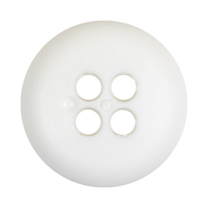White Bowl Shaped Ribbed Plastic 4 Hole Button - 54L/34mm Detail