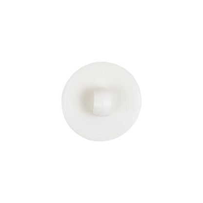 White Floral Embossed Shank Back Plastic Button - 24L/15mm Detail