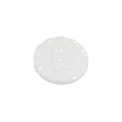 White Wheat Spike Shank Back Button with Studded Rim - 32L/20mm Folded