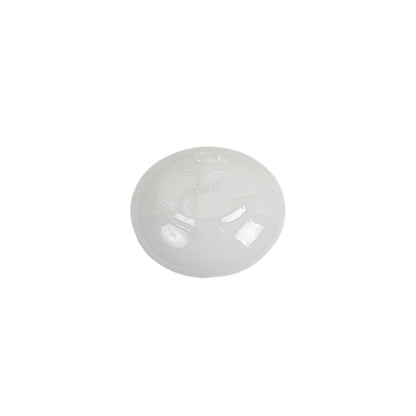 Italian White Anchor Embossed Shank Back Button - 24L/15mm Folded