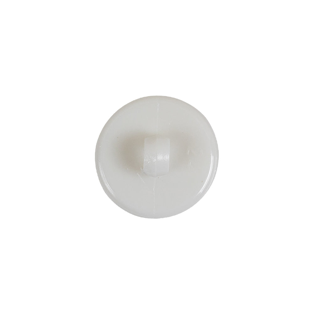 Italian White Floral Etched Shank Back Button - 24L/15mm Detail