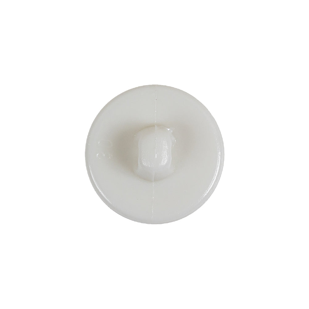 Italian White Floral Etched Shank Back Button - 30L/19mm Detail