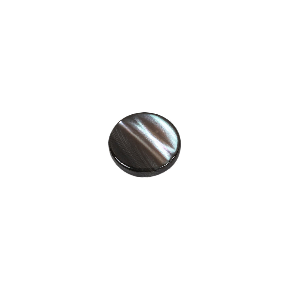 Gray Iridescent Flat Top Shank Back Plastic Button - 16L/10mm Folded