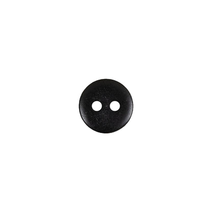 Black and Gray Mottled Concave Face 2-Hole Plastic Button - 16L/10mm Detail