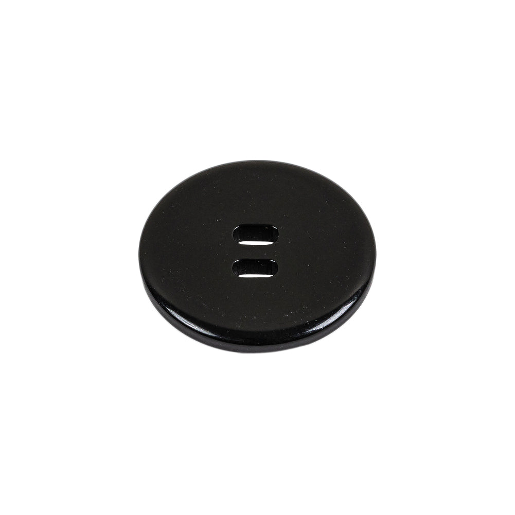 Black Oval Eye 2-Hole Plastic Saucer Button - 32L/20mm Folded