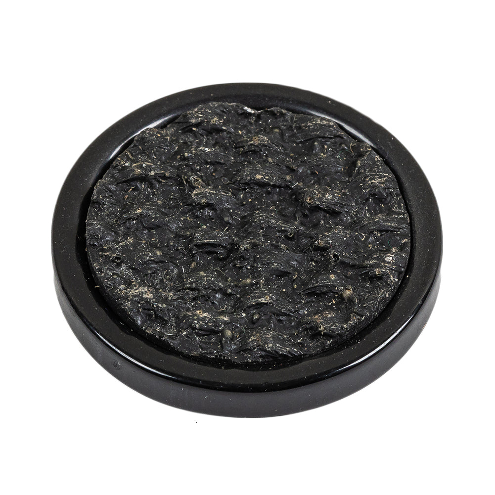 Black Rock Textured Self Back Plastic Button - 54L/34mm Folded