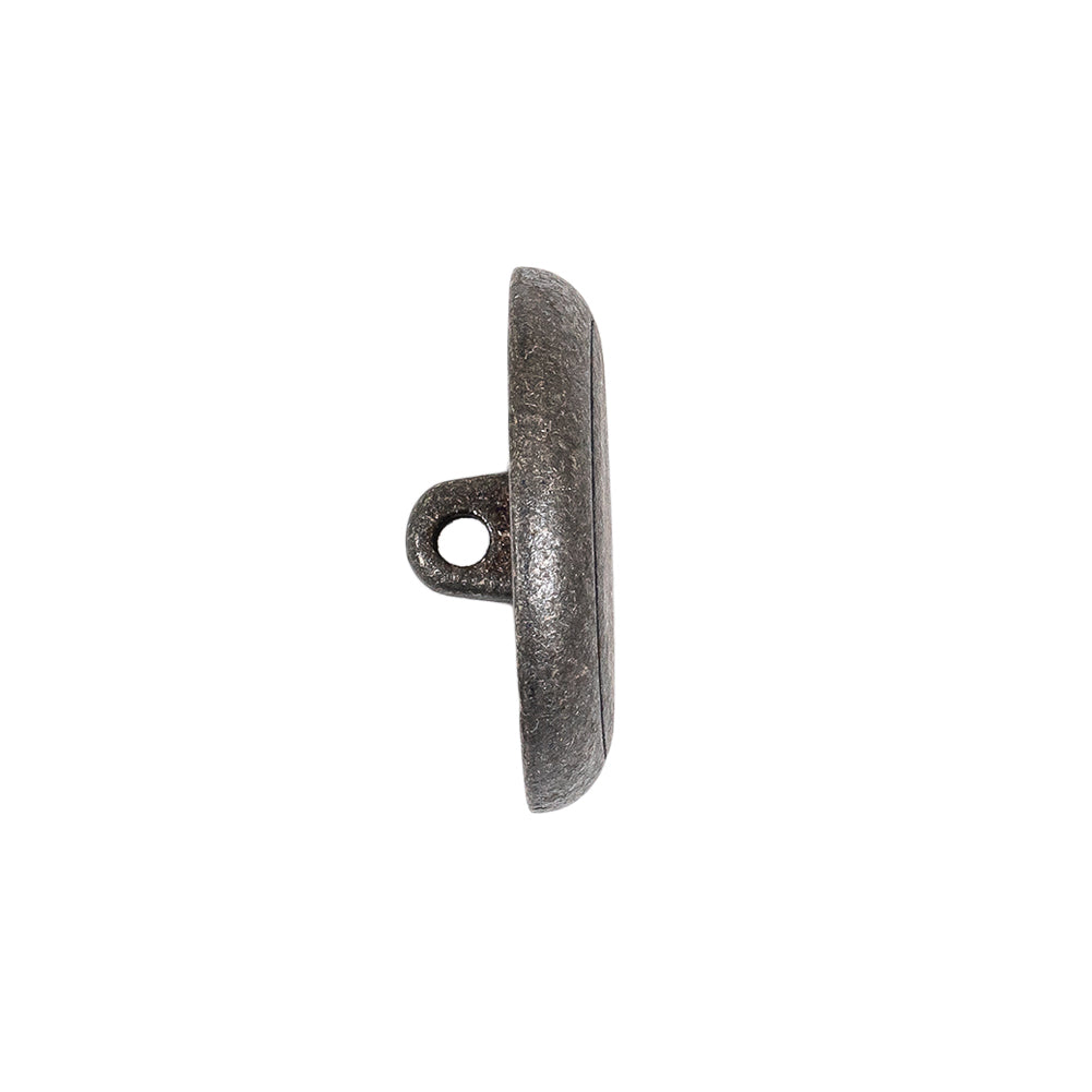 Italian Blue Silver Shank Back Metal Button - 36L/23mm Folded