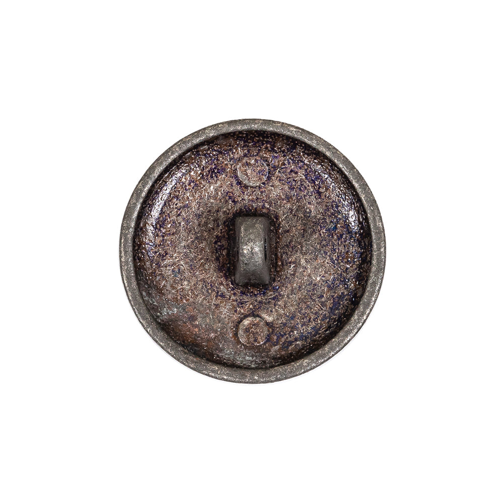 Italian Blue Silver Shank Back Metal Button - 36L/23mm Detail